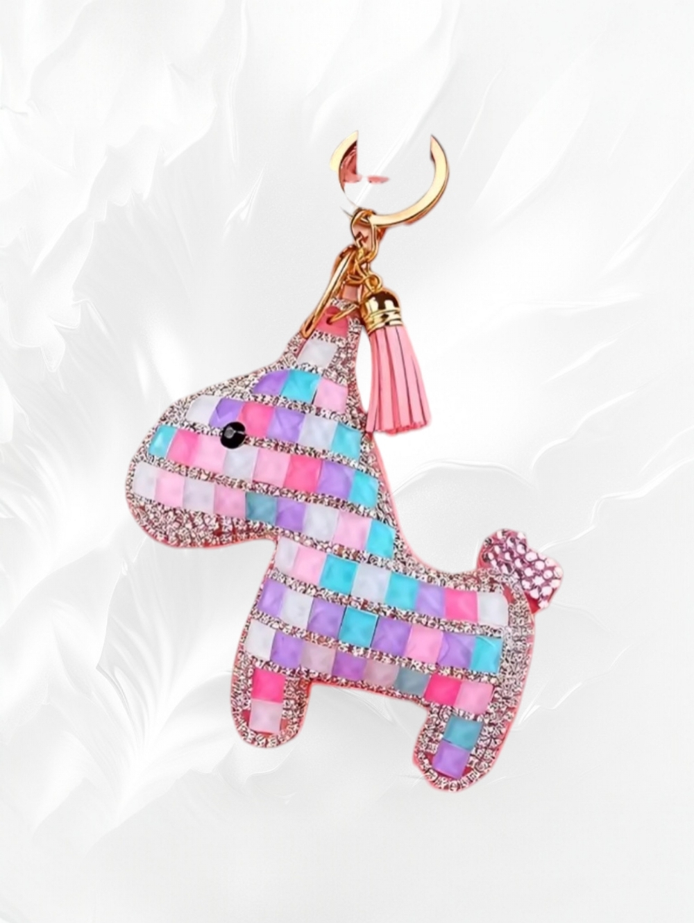 NWT Puffy Bling Horse Bag Charm Multicolor
